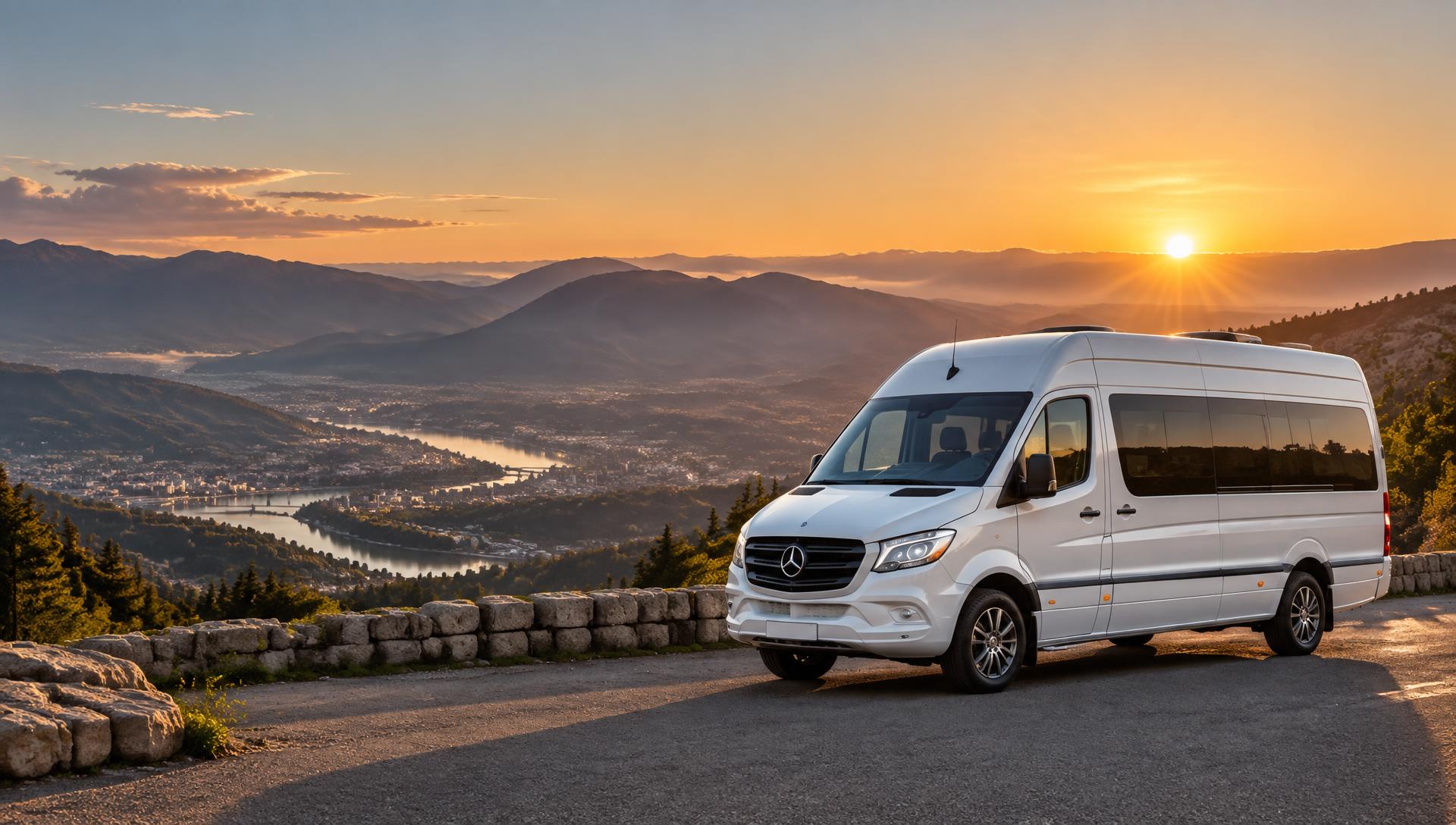 Minibus SALE TURS na auto-putu u zoru